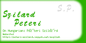 szilard peteri business card